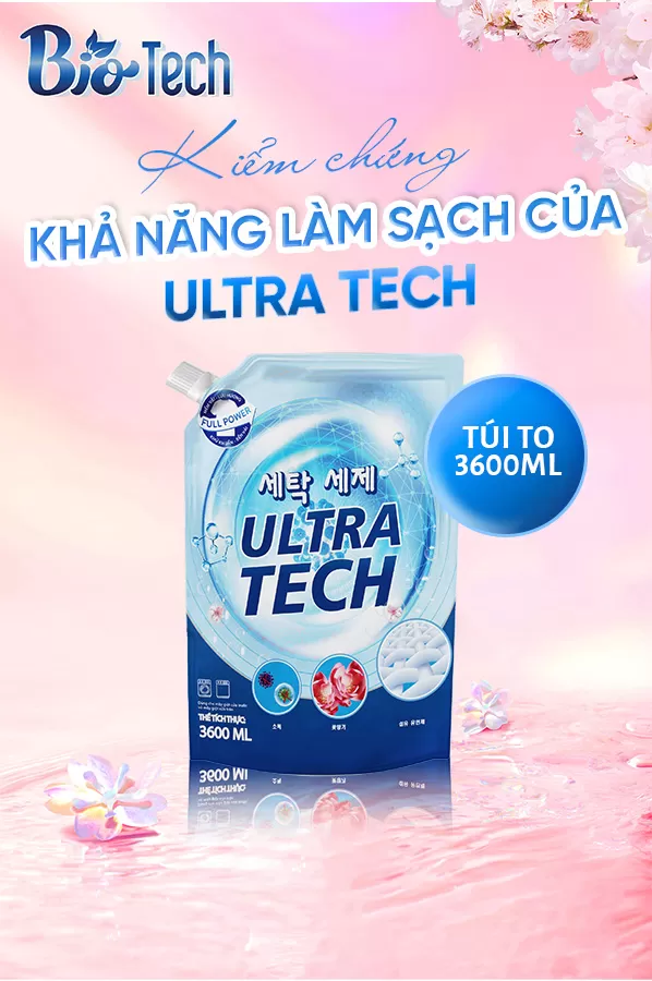Nước giặt xả Ultra Tech 3,6 Lít